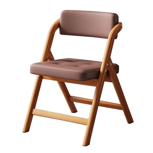 Silla de oficina apilable moderna con respaldo para comedor en casa elegante y uso en escritorio de invitados (marrón)