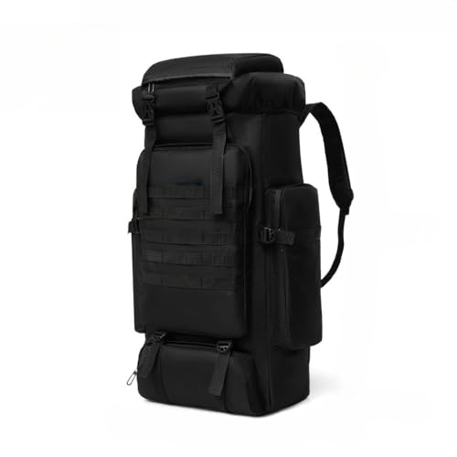 Mochila Trilha Viagem Reforcada 90l Mochila Camping Cargueira Mochila Masculina Impermeável(6032-Preto)