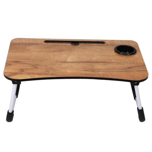 Image of VAAYU Multi-Purpose Laptop Table, Study Table| Bed Table| Adjustable Height, Portable for Office, Work Form Home | DIY Table, Easy to Assemble, Engineered (Old-Brown)