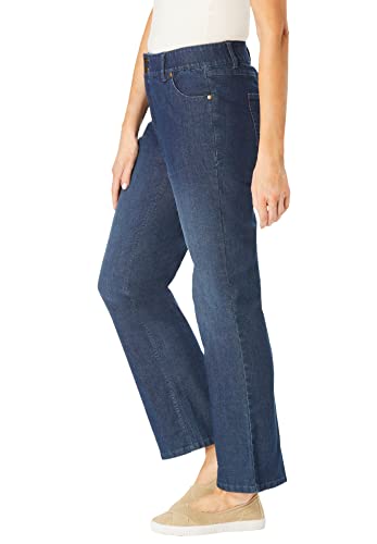 Woman Within Women's Plus Size Petite Bootcut Tummy Tamer Jean - 26 Wp, Indigo Blue #TOP3
