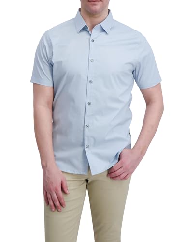 Chemise décontractée boutonnée DKNY stretch pour homme qui garantit un confort absolu