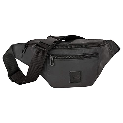 URBAN ZWEIRAD Bauchtasche Damen & Herren schwarz - vegan & stylische Hüfttasche - Hip Bag - Kleine Tasche für den Alltag, Festivals & Reisen Cover