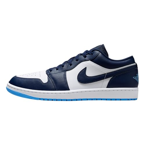 Air Jordan 1 Low Men's Shoes (Midnight Navy/White/University Blue) Size 13