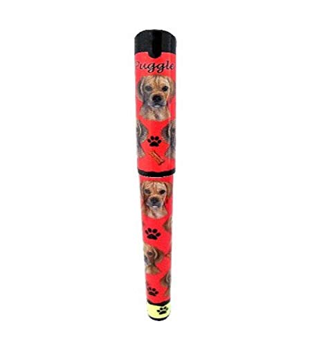 Bolígrafo Gel Recargable E&S Pets Puggle, Punta Fina Rojo