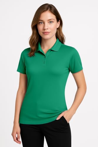 Image of Opna Women's Dry-Fit Golf Polo Shirts 3-Button Golf Polo's in 20 Colors XS-3XL Shirt