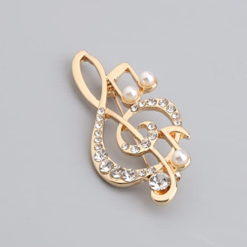 Image of POTIY Musical Note Pin Treble Clef Musician Lapel Musical Note Pin Brooch Music Jewelry Singer Jewelry