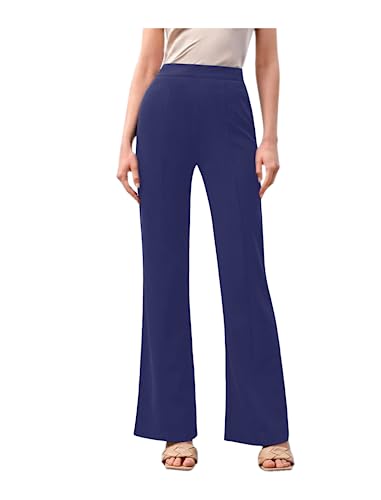 Image of Dream Beauty Fashion Women's High Waist Bell Bottom Trouser, Elastic Flared Bootcut Pants, Stretchy Parallel Leg for Casual Office Work wear (Dhoni 1)