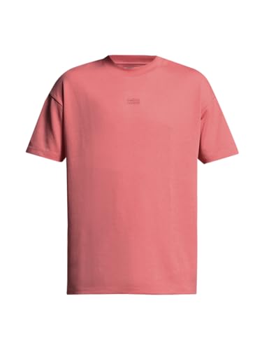 Image of Jack & Jones Men's Solid Round Neck Cotton Relaxed Fit T-Shirt | Boxy Fit | Drop Shoulders