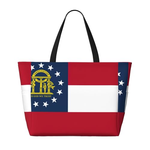 Sac à bandoulière drapeau Géorgie idéal pour vos voyages d'été et vos journées à la plage - 3