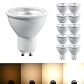 LISTOCASA GU10 LED Bulbs Dimmable, Light Bulb 3000K Soft Warm White, 630LM LED Spotlight Bulb 7W(50W Halogen Equivalent) Track Lighting Bulb for Kitchen, Range Hood, Bedroom, 3000K, 10-Pack