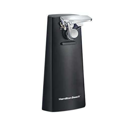 Comparison: Best Electric Can Opener For Seniors 11 Hamilton Beach Extra-Tall Electric Automatic Can Opener with Easy-Clean Detachable Cutting Lever, Cord Storage, Knife Sharpener, Black (76702)