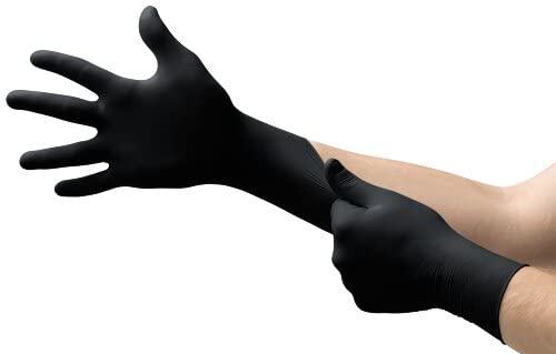 1000 nitrylowych rękawiczek jednorazowych MICROFLEX® czarny, rozm. XS (5,5-6), jednorazowe rękawiczki 262027