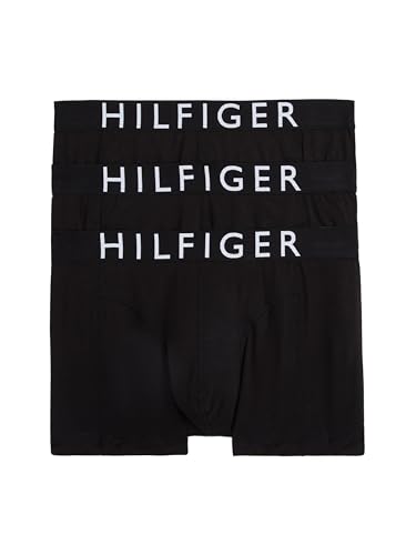 Tommy Hilfiger Uomo Pantaloncini Boxer Confezione Da 3 Con Fascia Con Logo, Nero (Blk/Blk/Blk), Xl - 7