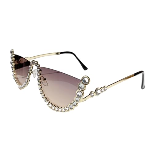 Lunettes de soleil de luxe anti-reflet demi-monture métal pour sublimer les regards fatigués