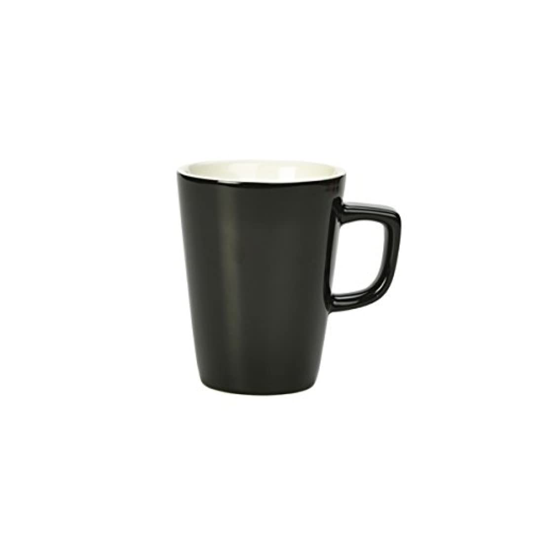 Genware NEV-322135BK Royal Latte Mug, 34 cl, Black (Pack of 6)