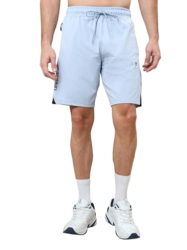 Image of TECHNOSPORT Mens Regular Fit Solid Shorts for Gym, Workout & Sports with Anti Microbial, Techno Dry