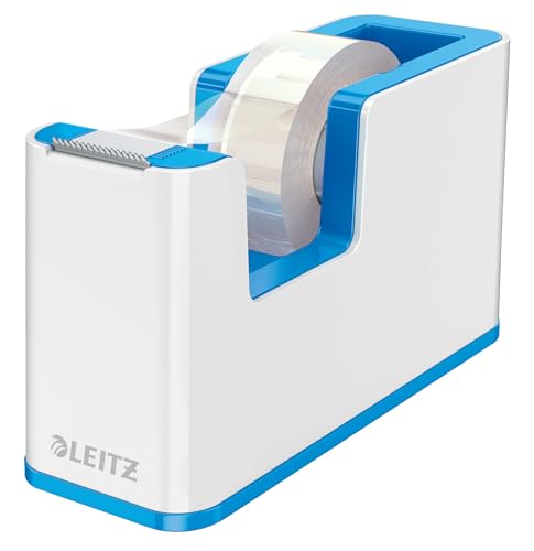 Leitz Wow - Dispenser Per Nastro Adesivo Dual Color - Bianco / Blu Metall. - 53641036