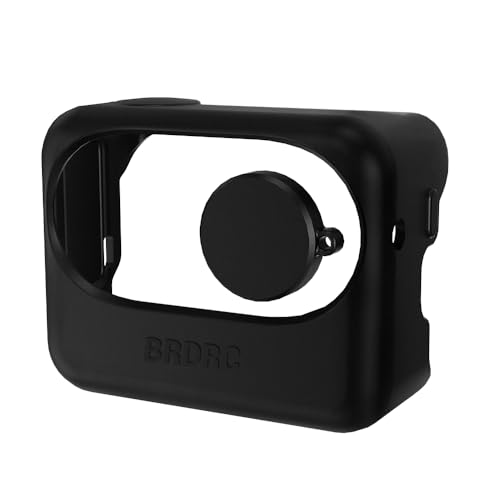 Thumb Camera Silicone Protective Case with Lens Cover for Insta360 GO3 Battery Compartment Protective Cover Dustproof Anti-Drop Silicone Case Body Lens Cap Accessories (Black 2)