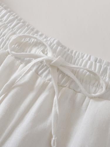 Latuza Men's Linen Rayon Pajama Pants Loose Fit Linen Lounge Pants3