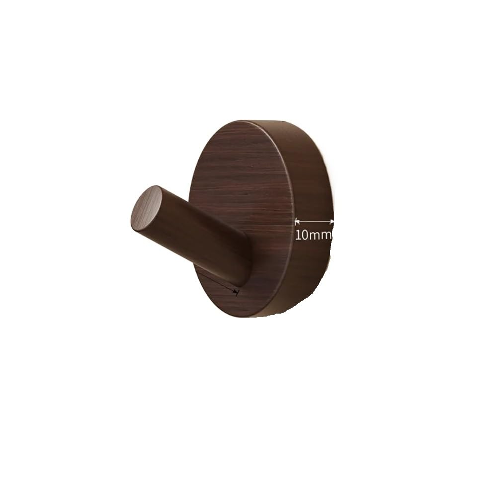Sunrrafck Yx B 1Pcs Self-Adhesive Solid Wooden Hook Walnut Key Decorative Towel Holder Door Hanger Wall Coat Rack Kitchen Bathroom Organizer(Yx B)