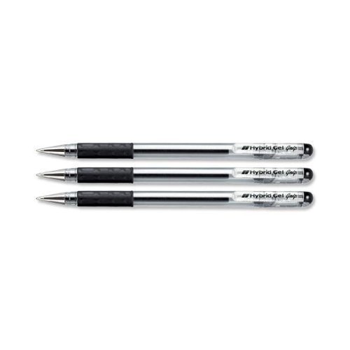 Pentel Hybrid Gel Grip Rollerball Pen 0.6mm Black K116E-A by Pentel