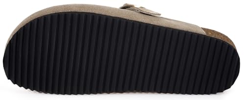 womens suede clogs mens genuine leather mules cork footbed sandals with arch support