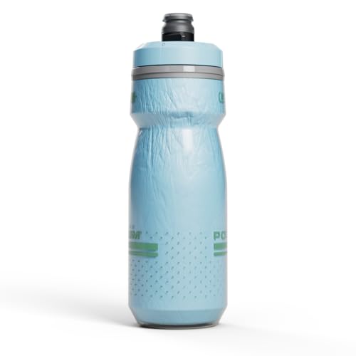 Image of CamelBak Podium Chill Insulated Bike Squeeze Water Bottle, Cold Retention for Cycling, 21oz, Crystal Blue
