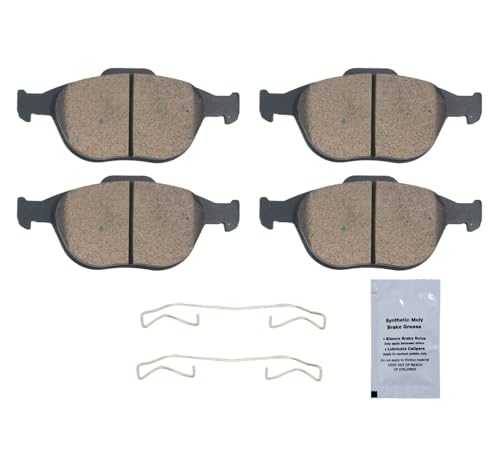 Image of HUSCH Front Ceramic Brake Pads Kit Fit For Ford Focus, For Transit Connect | Clean Wheels, Quiet, Short Braking Distance, Responsive Braking, Long Service Life, for Various Weather, Road Performance