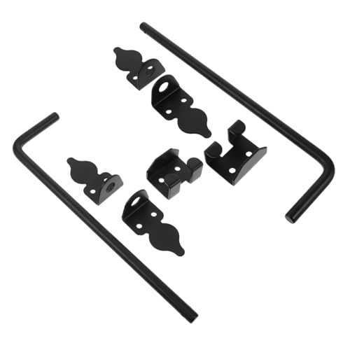 PRETYZOOM 2個重型門扉落し棒 深い地中支持で安定した木製 属フェンスロック 耐風性と防犯性に優れ簡単設置可能な門扉用具