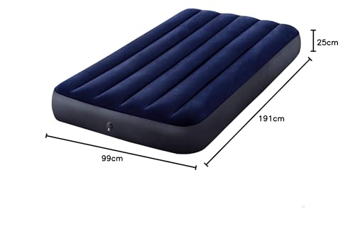 Intex 64757 Classic Downy Blue Dura-Beam Serie Twin Luftbett, Blau, 191 x 99 x 25 cm (L x B x H)