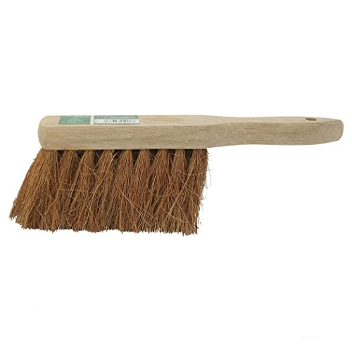 2 X 10” WOODEN SOFT COCO HAND BRUSH BROOM BRISTLE FLOOR CLEANING SWEEPING HOME