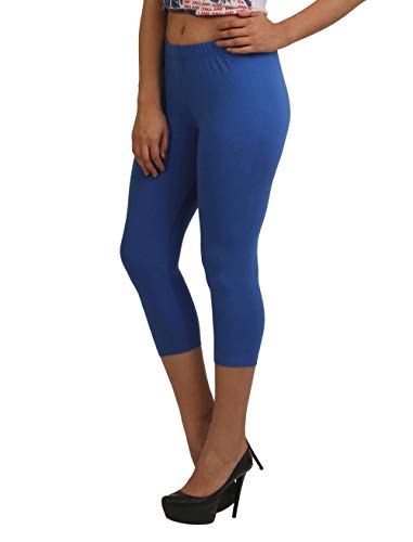 Image of Frenchtrendz Women's Cotton Spandex Stretchable Mid Rise Slim Fit Legging Capris (XS-4XL)