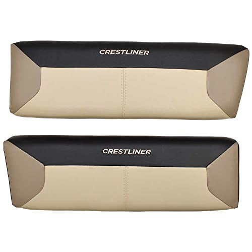 Crestliner 1650 Boat Backrest Cushion Set 2279637 | Beige Black