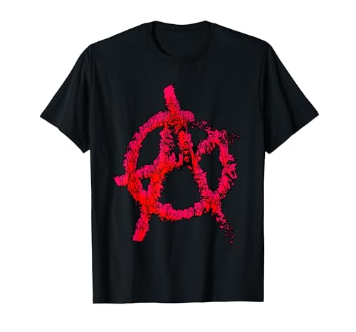 Motif Anarchy Punk - Symbole d'anarchie avec Punk dans l'image T-Shirt, Homme, Noir, S