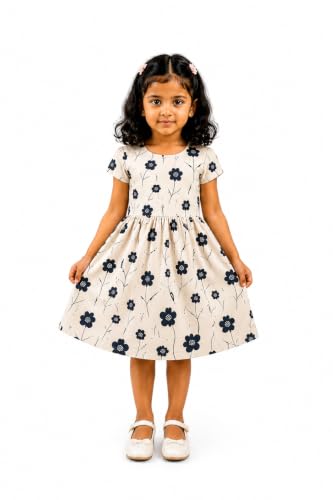 Image of Kids Girls Combo Frock | Girl Cotton Blend Dress | Princess Style Frock | Birthday, Casual & Festive Outfit