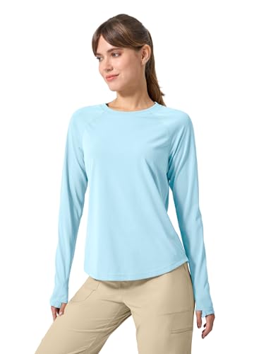 Willit Women's UPF 50+ Sun Shirts Long Sleeve UV SPF Lightweight Quick Dry Shirts Swim Hiking Travel Running T-Shirts - Image 3