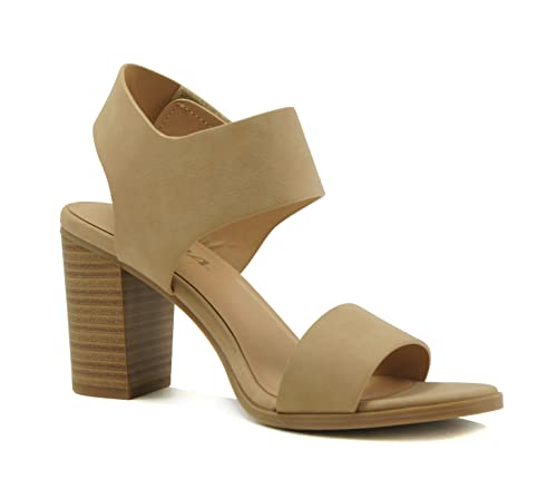 Image of Soda Wait-A ~ Women Open Round Toe Chunky Heel Ankle Strap High Heel Dress Sandals