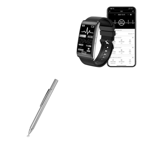 BoxWave Stylus Pen Compatible with Poalarhealth PH60 - FineTouch Capacitive Stylus, Super Precise Stylus Pen - Metallic Silver