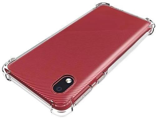 Image of BOXXO Flexible Back Cover for Samsung Galaxy A01 Core | Back Cover Transparent Clear Shockproof Case Four Corner Protection | Slim Protective Mobile Phone Cover for Samsung Galaxy A01 Core