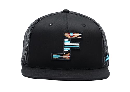 Image of Lane Frost Flat 6-Panel Western Trucker Hats for Men & Women | Flat Bill, Structured 6-Panel, Mesh Trucker Back, Adjustable Snapback, Western Style, One Size Fits Most, Rodeo Inspired Cap