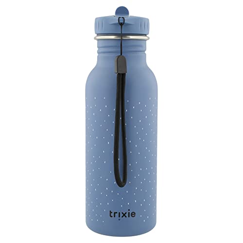 Trixie Baby Trinkflasche aus Edelstahl, 350ml/500ml, Auslaufsicher, mit Tragekordel, Schlanke Form für Kleine Hände, Bruchsicher, ab 3 Jahren (Mrs. Elephant, 500ml)