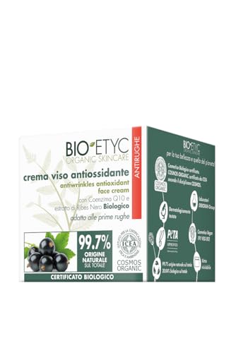 Bio-Etyc, Organic Skincare, Crema Viso Antirughe e Antiossidante, con Coenzima