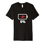 Battery 0% shirt Battery Phone mobile Dead battery low Premium T-Shirt