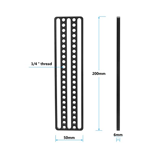 CAMVATE Extended Cheese Plate Mounting Extension Light Weight with 1/4"-20 Thread Holes for Photographic Accessories - Image 2