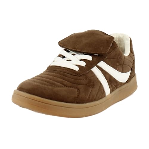 Steve Madden Women's Women's Madrid Sneaker, Brown, 7.5