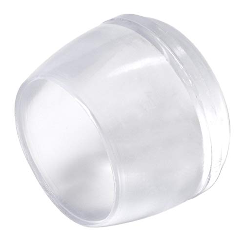Preisvergleich Produktbild Adsamm® / 16 x Stuhlbeinkappen / Ø 20 mm / Transparent / rund / Möbelgleiter für Stahlrohrstühle