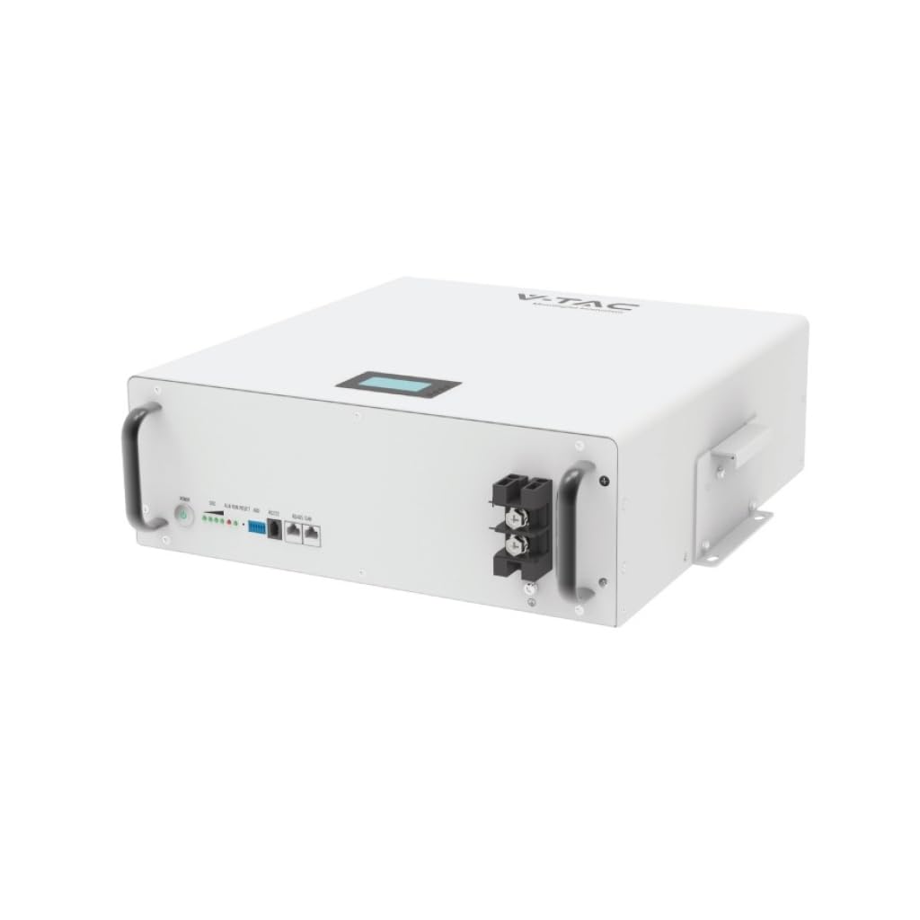 Batteria di Accumulo 5.12kWh al Litio-Ferro-Fosfato LiFePO4 BMS Integrato per Inverter Fotovoltaici CEI 0-21 51.2V 100Ah