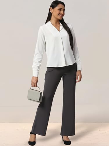 Image of Modern Women's High-Rise Loose Fit Casual Boot Cut Trousers