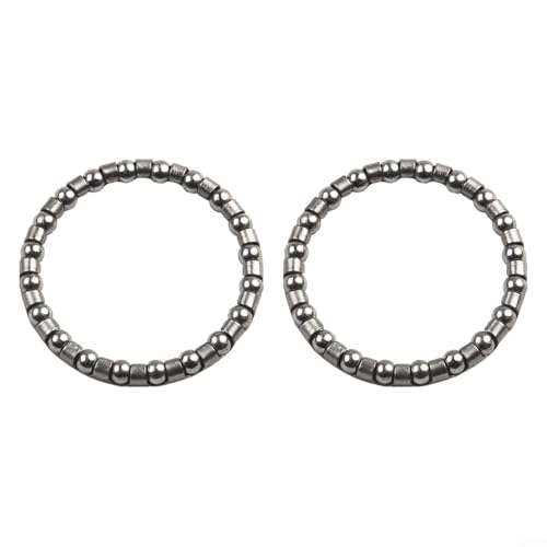 Volakebeing Juego de rodamientos de bolas para manillar de bicicleta, con diseño de jaula de metal de 20 bolas, diámetro interior de 32 mm, diámetro exterior de 39 mm, para bicicletas de montaña