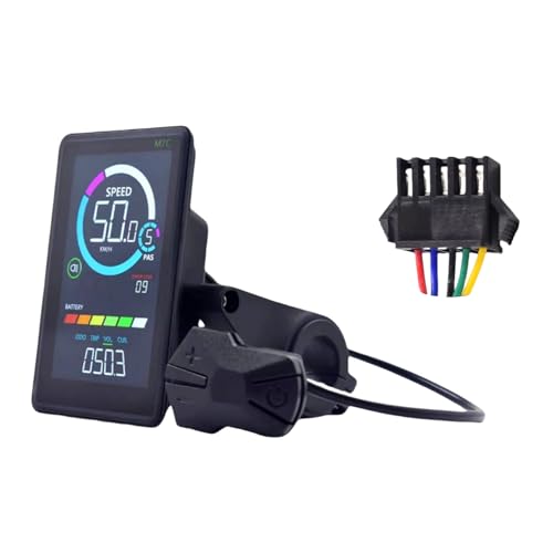 XBERSTAR E-Bike LCD Display Meter 24V 36V 48V 60V Waterproof Bike Computer LCD Color Screen Instrument for Electric Bike (SM Version)